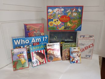 10 Never Opened Games. See Pics For Lot Content.