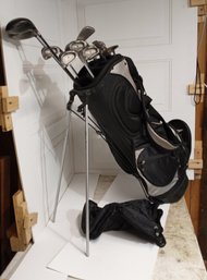 Bag Of Golf Clubs, Includes 2 Drivers, 1 Putter, Several Other Clubs