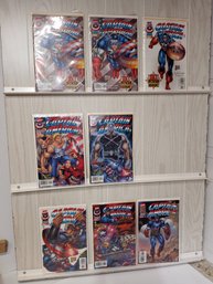 8 Marvel Comics, Captain America. See Pictures For Issues. Comics Are Bagged And Boarded.