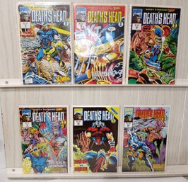 6  Marvel Comics: Deaths Head II, Issues #1-#6. Comics Are Bagged And Boarded.