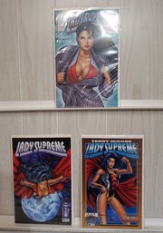 3 'Lady Supreme' Comics,  See Pictures For Titles And Issues. Comics Are Bagged And Boarded.