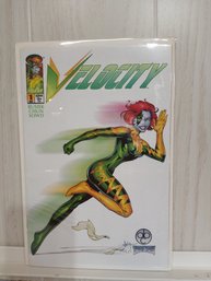 1 Velocity Comic. See Pictures For Title And Issue. Comic Is Bagged And Boarded.