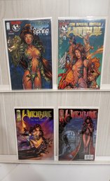 4 Witchblade Related Comics. See Pictures For Titles And Issues. Comics Are Bagged And Boarded