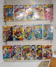 16 X-Force Related Comics. See Pictures For Titles And Issues. Comics Are Bagged And Boarded.
