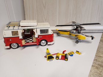 Vintage Lego Sets: Camper Van, Helicopter And A Creator Manual