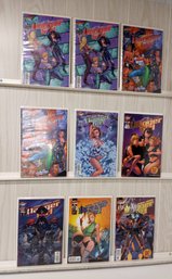 9 'Danger Girl' Comics. All Are Bagged And Boarded. One Has A Certificate Of Authenticity