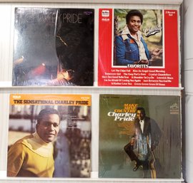 4  Charley Pride Related Vinyl Record Albums. See Picture For Ideas Of Condition, And Music Included