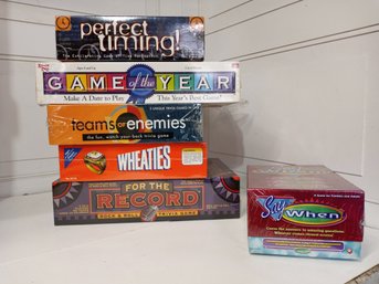 6 Trivia Related Games, Never Opened Stock, See Pictures For What Is Included.
