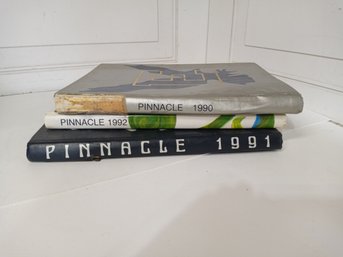 3  Pinnacle Year Books From 1990, 1991 And 1992.