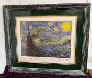 A Framed Print In UV Glass Of Vincent Van Gogh's Starry Night