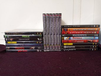 22 Movies/dvds. All Are Comic Book, Superhero Or Anime Related