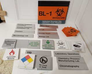 A Collection Of Signs And Warnings, 1 Display Slide.