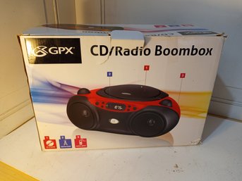 A GPX Brand CD/Radio Boombox.