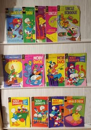 13  Gold Key Or Walt Disney Comics, Mostly Featuring Donald Duck Or Related Characters