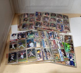Large Assortment Of Sports Related Cards In Binder Pages.