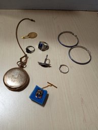 Rings, Watch, Pins And Earrings