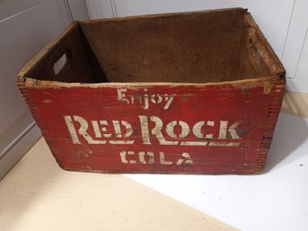 Red Rock Cola Box. Box Is Wooden, And Measures About 18' X 12' X 9'.
