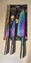 3 Piece Kitchen Knife Set. Never Opened, Still In Plastic.