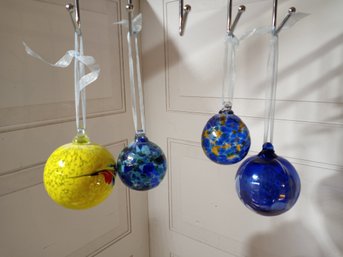 4 Glass Ornaments