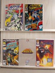 5 Marvel Comics, Ghost Rider Related, Comics Are Bagged