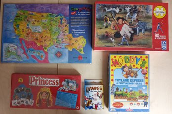 5 New In Shrink Wrap Vintage Games Or Puzzles Lot