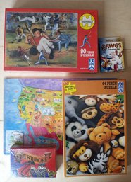 5 New In Shrink Wrap Children's Puzzles And Games