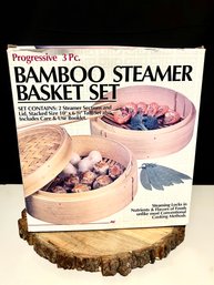 Bamboo Steamer Basket Set