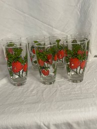 7 Strawberry Blossoms Vintage Tumblers