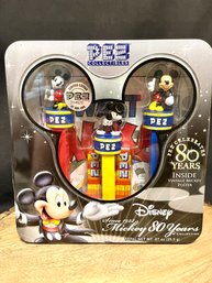 Disney Mickey 80 Years Pez Dispenser Poster Limited Edition Collector Set Sealed