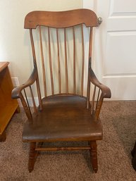 Mid Century Wooden Rocking Chair