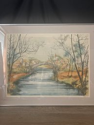 Vintage Limited Edition Signed Canal Scene Print
