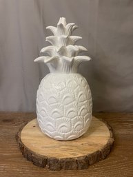 Realistic White Ceramic Pineapple