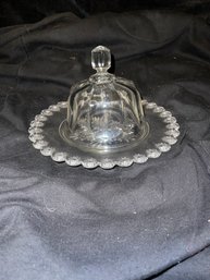1950s Jeannette Glass Co. Covered Butter Or Cheese Dish