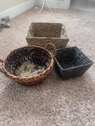 Outdoor Wicker Baskets