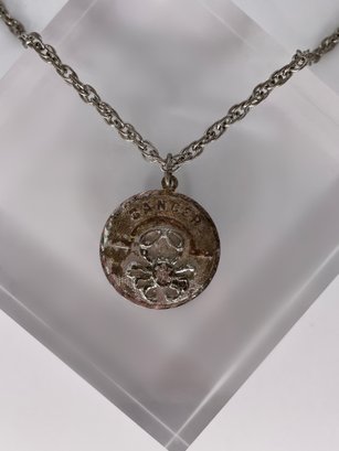 Sterling Silver Chain With Cancer Zodiac Pendant 13.04g