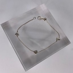 Sterling Silver Heart Bracelet 4.23g