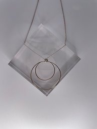 Sterling Silver Circle Necklace 3.32g