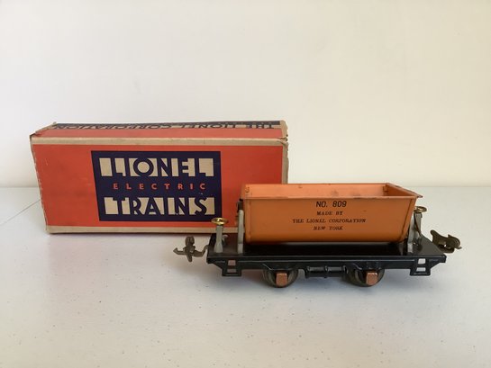 Vintage Lionel Trains Orange Dump Car O-Gauge #809