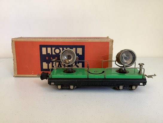 Vintage Lionel Trains Green Dual Searchlight Car O-Gauge #820