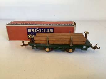 Vintage Lionel Trains Green Lumber Flat Car O-Gauge #831