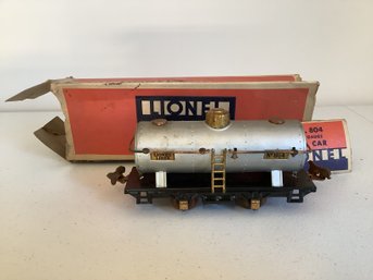 Vintage Lionel Trains Silver Oil Tank Car O-Gauge #804