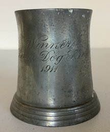 Antique Winners Lenox Dog Show 1911 Presentation Silver Plated Mug Trophy