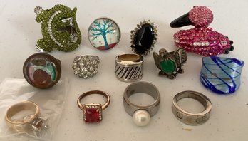 Vintage Costume Jewelry LOT Funky Rings