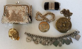 Vintage Costume Jewelry, Wallet, Perfume, Compacts Etc LOT