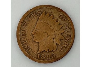 1893 Indian Head Penny 1 Cent U.S. Coin