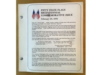 U.S. First Day Cover Stamps: Fifty State Flags Bicentennial Commemorative Issue 1976