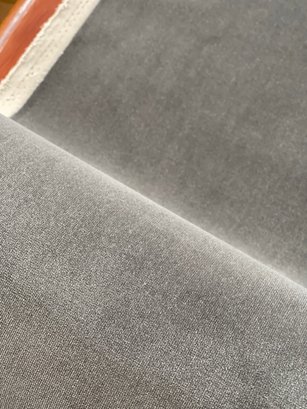 Donghia Designer Upholstery Fabric 7.75 Yards Luxurious Slate Gray Velvet Retails At $385/Yard