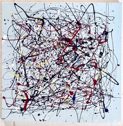 Original Jackson Pollock Style Painting Signed By The Artist Arlene Carr
