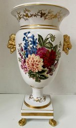 Magnificent Chelsea House Painted Porcelain Vase Urn 17' Tall