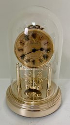 Classic Seiko Quartz Rotating Pendulum Mantel Clock With Cover